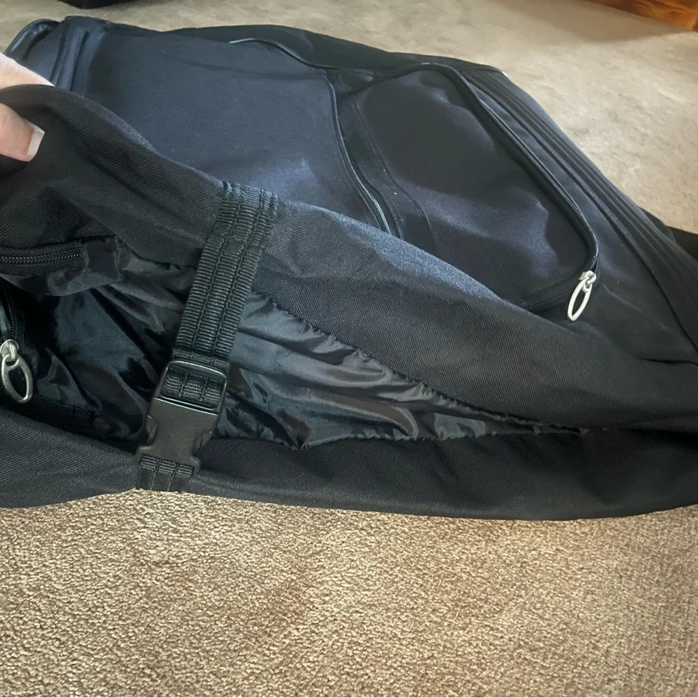 Black Garment bag suitcase travel for dresses or suits